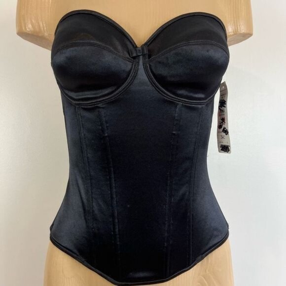 Vintage Other - Vintage Grenier Corset Bustier Black Gothic Goth Deadstock Brand New 34 C 34C